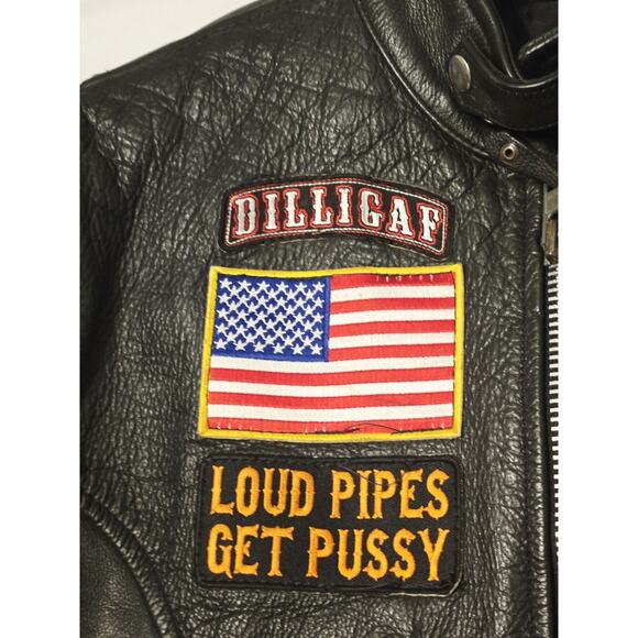 LEATHER CLUB LEATHER JACKET Men Small Byker Motorsports - Picture 5 of 13